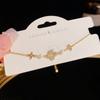 Série Dourada Personalidade Única Tendência Pulseira de Zircônia Luxo Leve Design Versátil Simples Sensação de Alto Padrão Joia de Mão Atacado
