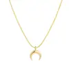 Comercio exterior transfronterizo Amazon con colgante de luna chapado en oro cadena de plata minimalista collar venta directa de fábrica