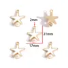 Colgante de Aleación de Perla Incrustada de Estrella y Luna Colgante Hecho a Mano DIY Pulsera Llavero Accesorio para Bolso W858