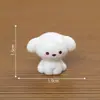 Paisagem em miniatura com filhote fofo de gravata borboleta, adoráveis acessórios de decoração DIY para casa de bonecas, pequenos enfeites para carro ou mesa