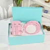 Taza de Café y Platillo de Porcelana Fina estilo Europeo Popular en Internet Color Sólido Simple Exquisita Taza para Té de la Tarde Juego de Té Creativo para el Hogar Regalo de Vacaciones
