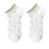 Calcetines Blancos de Encaje Pequeño Sencillo Lolita Delgados de Verano para Mujer Estilo Fresco Calcetines Cortos para Mujer Calcetines de Algodón Transpirables de Malla