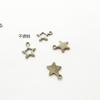 Colgante pequeño de estrella de cinco puntas de acero inoxidable, accesorios para pendientes/pulseras de acero inoxidable, accesorios de joyería de bricolaje