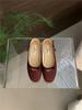 OKLEIBO Laibao Zapatos Planos de Punta Redonda con Lazo para Mujer Estilo Coreano 2025 Nuevos Zapatos de Leche Retro Slip-on