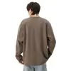 Camiseta de Manga Larga Oversize de Algodón Puro Pesado de 310g, Duradera y Elegante con Cuello acanalado, Suministro Directo del Fabricante, Modelo Transfronterizo de Venta Caliente al por Mayor