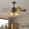 Lámpara de araña con ventilador, sala de estar moderna y minimalista, dormitorio, luz de ventilador de techo integrada, comedor, estilo francés, moderno de mediados de siglo, luz de ventilador de palas rectas