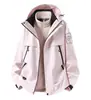 Forro de forro polar compuesto Olyron de grafeno, cremallera impermeable, insignia intercambiable, chaqueta con capucha tres en uno