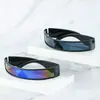 Novos Óculos de Sol Peça Única Transfronteiriços, Estilo Europeu e Americano, Óculos de Sol Tendência para Influenciadores, Mesmo Estilo dos do Xiaohongshu, Óculos de Sol Tecnológicos Futuristas