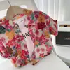 Camisa de manga corta para niño verano fina estilo western infantil casual caricatura 0-5 años linda de una pieza moda