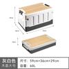 Caja de Almacenamiento para Camping al Aire Libre Transfronteriza Caja Plegable de Plástico Caja de Almacenamiento Doméstica con Tapa de Madera Caja de Almacenamiento para Maletero de Coche