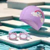 Gafas de natación para niños con diseño de unicornio, lindas, antivaho, para aprender a nadar, en stock, gafas de dibujos animados con ajustables
