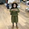 Suéter de punto holgado y cómodo para niña, estilo coreano, otoño e invierno de 2023, traje de falda de temperamento dulce y suave, moda