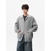 Suéter cárdigan de estilo Old Money con cuello de solapa para hombre, chaqueta de punto casual de peso pesado de marca de moda de otoño, suéter versátil para pareja