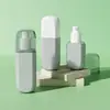 Botellas de Spray Grises en Stock 60ml 80ml 100ml Tapa de Emulsión de Agua de Forma Plana Botellas Recargables de Plástico PET para Protector Solar