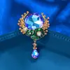 Aliexpress Broche de Moda de Cristal de Gama Alta Aleación Galvanizada Pin para Bufanda de Seda Accesorios para Ropa Ramillete para Mujeres