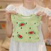 [Tong Xingyuan] ¡Pequeño Blogger de Instagram! Conjunto de dos piezas de verano súper lindo para bebé niña, estilo Hayao Miyazaki, hecho a mano, tridimensional, de sandía