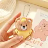 Accesorio de peluche de oso lindo de dibujos animados, llavero de muñeca de oso vestido, accesorio para bolso, colgante de peluche versátil
