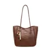 Bolsa Tote para Mulheres, Grande Capacidade, Novo Estilo Inverno 2025, Alto Valor Estético, Bolsa de Ombro Casual Retrô, Bolsa para Estudantes e para o Dia a Dia