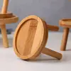 Soporte para Flores Base de Maceta de Cerámica Estante para Flores Soporte para Acuario Jarra de Vino Adorno Creativo Soporte para Comedero de Gato y Perro Mini