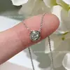 Collar de Uñas de Moissanita V Tarjeta Dorada para Parejas, Diseño Completo de Cabeza y Cola de Diamante, Fabricación de Precisión CNC, Plata Pura, Versión de Alta Calidad, Venta Directa del Fabricante