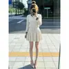 Conjunto de duas peças de tricô casual e macio estilo coreano para mulheres, conjunto super popular