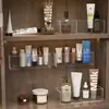 Caja de Almacenamiento para Gabinete con Espejo, Organizador de Cosméticos y Labiales para Detrás de la Puerta, Montaje en Pared para Baño, Estante de Almacenamiento sin Taladro