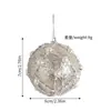 Novo conjunto de enfeites de bola de Natal com lantejoulas de 7cm, Decoração de atmosfera natalina, Pingente de bola de espuma pérola para árvore de Natal