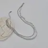 Joyería de Acero de Titanio Dongguan Cadena de Suéter de Empalme de Acero Inoxidable Estilo Popular Clip de Papel Collar de Doble Capa Lujo Accesible Nicho