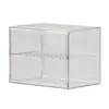 Caja de Almacenamiento Multifuncional Transparente con Absorción Magnética y Tapa, Caja de Exhibición Acrílica de Alta Transparencia a Prueba de Polvo para Cosméticos y Accesorios