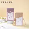 2025 Nuevo Bolso para Teléfono Móvil con Pantalla Táctil Bolsa Mini Delgada de Flores Frescas Bolso Pequeño Portátil Cruzado al Hombro para Mujer