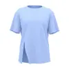 Nuevo Top de Camiseta Deportiva de Manga Corta Holgada para Running con Aberturas, Ropa de Yoga para Primavera y Otoño