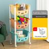 Carrinho de armazenamento rack de livros infantis piso bebê suprimentos domésticos móvel lanche caixa de armazenamento de brinquedo rack de armazenamento