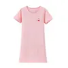 Camisola de Algodão de Manga Curta para Verão Infantil, Pijama Combinando Pai-Filha para Meninas, Roupa de Ar Condicionado de Verão para Bebê, Roupa de Casa, Roupa Fofa para Bebê