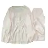Nuevo conjunto de pijama para mujer estilo coreano, de manga larga, pierna larga, con encaje bonito y dulces estampados florales, pijama tipo cárdigan para mujer
