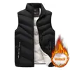Chaleco de Terciopelo Grueso de Invierno de Talla Grande Transfronterizo Chaleco de Algodón Chaleco Cálido de Cachemira para Hombre Chaleco sin Mangas de Cuello Alto