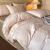 Conjunto Simples de Algodão Quatro Peças Primavera 2025 Cetim Jacquard Algodão Lençol de Cama Capa de Edredom Conjunto de Três Peças para Cama