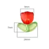 Pétalos de Tulipan de Acrílico Hojas Cuentas de Mano Material Pulsera Pendientes DIY Joyería Accesorios Decorativos Venta al por Mayor