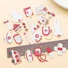 Nuevo accesorio de colgante de aleación con forma de corazón de jeringa médica roja y blanca, gorro de enfermera, accesorio para joyería de nicho DIY