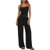 Conjunto Informal de 2 Piezas para Mujer Y2 2026 Color Sólido Camisola Pantalones de Pierna Ancha - Comercio Exterior Transfronterizo Amazon Europeo y Americano