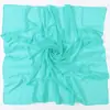 Chiffon 110 x 110cm Quadrado Grande Transfronteiriço Cor Sólida Pérola Chiffon Lenço Lenço Quadrado Malaio Cobertura de Cabeça