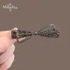Nuevo Modelo 2026 Pinza Lateral Negra para el Cabello con Pedrería y Adornos de Diamantes, Exquisita Pinza de Pato Accesorio para el Cabello para Mujeres