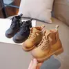 Botines tipo Martin para niños, nueva colección otoño 2026, botines unisex de caña baja, antideslizantes, estilo británico retro, botines pequeños de cuero para estudiantes