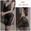 Guiruo Lingerie Sexy Sexy Alça no Pescoço Renda Transparente Lantejoula Fenda Pura Luxúria Roupão Suspensor Tamanho Plus Suit 3539