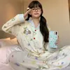 Pijama para Mujer Más Vendido 2026 Nuevo Primavera, Otoño e Invierno Algodón Nube Manga Larga Delgado Dibujos Animados Lindo Conjunto de Ropa de Casa