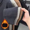 Bufanda Collar para Hurón Tejido de Punto Engrosado Nuevo para Hombre Otoño e Invierno Cuello en V Cuello Corazón Forrado de Polar Tejido Cálido Camiseta Interior para Hombre