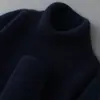 Suéter de punto de cuello alto para hombre, engrosado para otoño e invierno, nuevo estilo 2026, corte ajustado, capa interior cálida, tejido de punto de moda para hombre