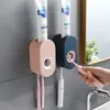 Espremedor de Pasta de Dente Totalmente Automático, Suporte de Escova de Dente com Ventosa, Espremedor de Pasta de Dente sem Furos, Porta-Escova de Dente Automático