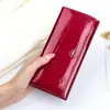 Cartera Larga de Cuero de Comercio Exterior Clutch con Patrón de Cocodrilo Bolso de Mano de Piel de Vaca Cartera para Mujer Venta al por Mayor
