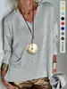 Suéter Transfronterizo con un Toque Europeo y Americano de Alta Gama, Top de Punto Casual Simple Holgado con Cuello en V para Mujer, Nuevo de Comercio Exterior Talla Grande