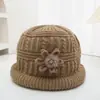 Inverno Novo Estilo À Prova de Vento Forrado com Lã Chapéu de Lã Tricotado Língua de Pato para Idosos e Vovó, Mães de Meia-Idade e Idosas Chapéu Quente de Lã de Coelho